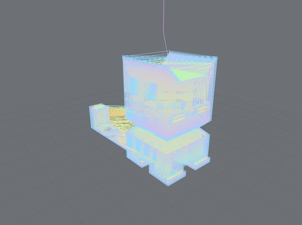 The calicat as flat single-pixel toolpath lines